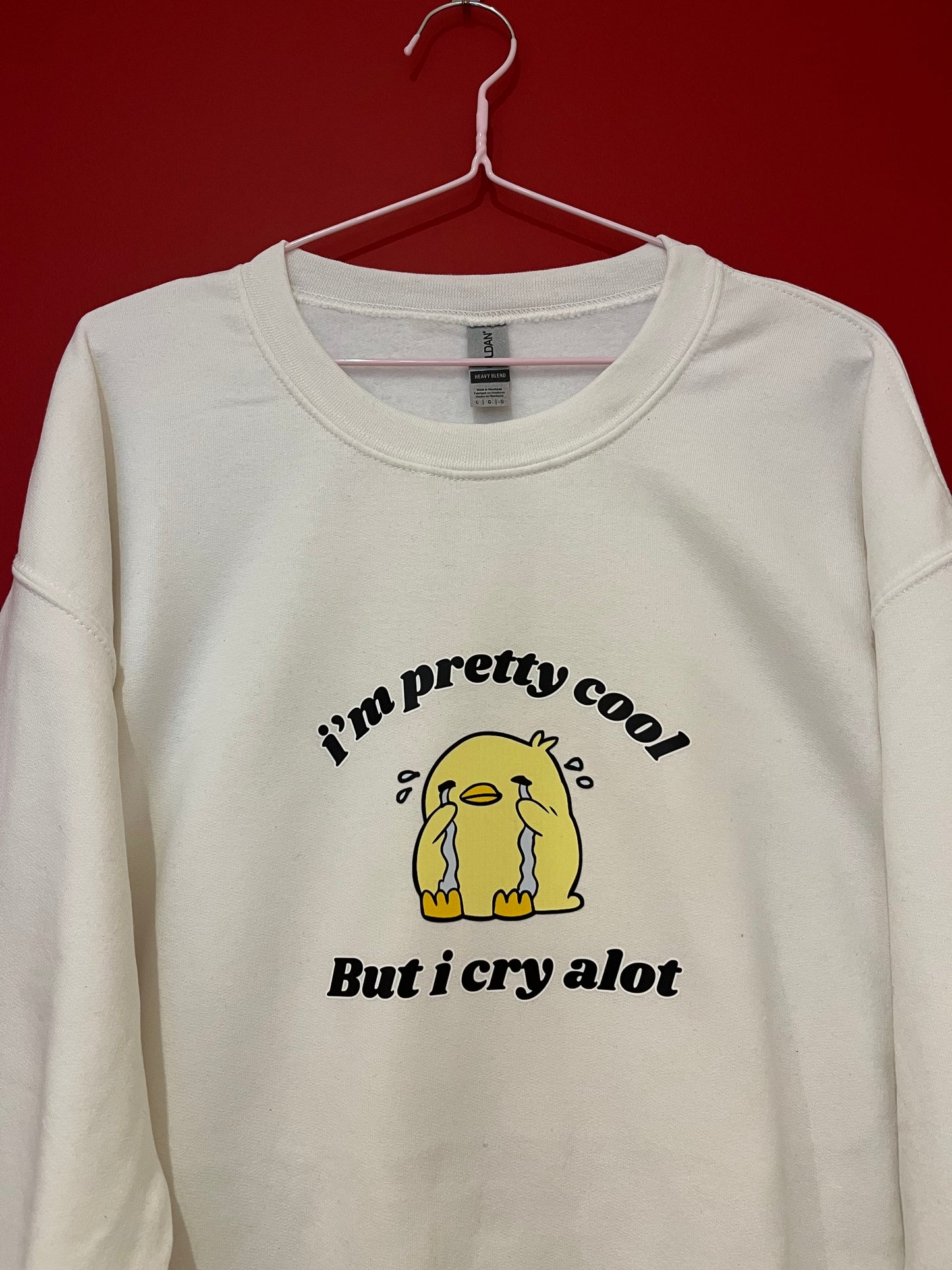 I'm pretty cool but I cry a lot sweatshirt