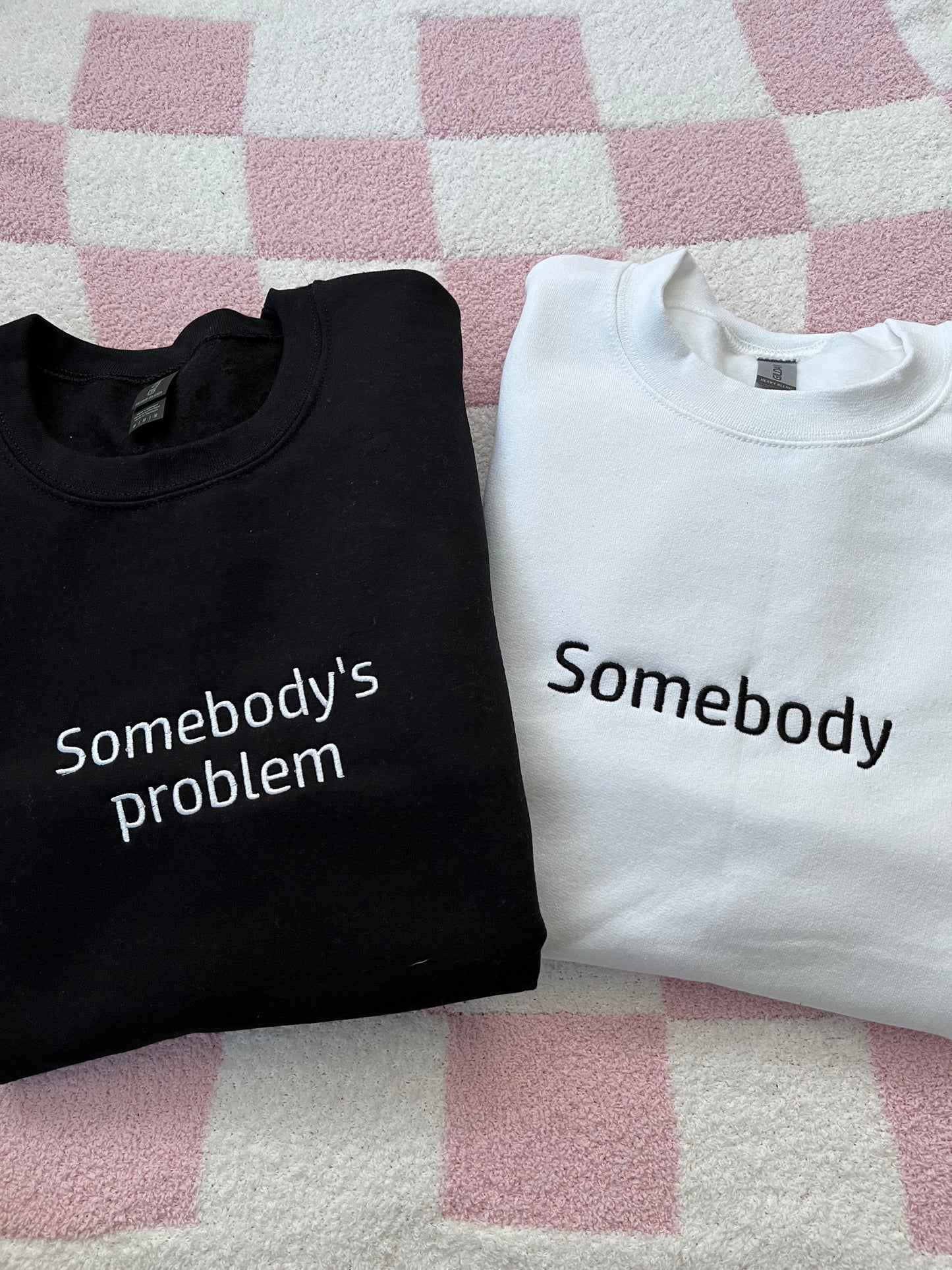 Somebody's problem matching sweatshirts