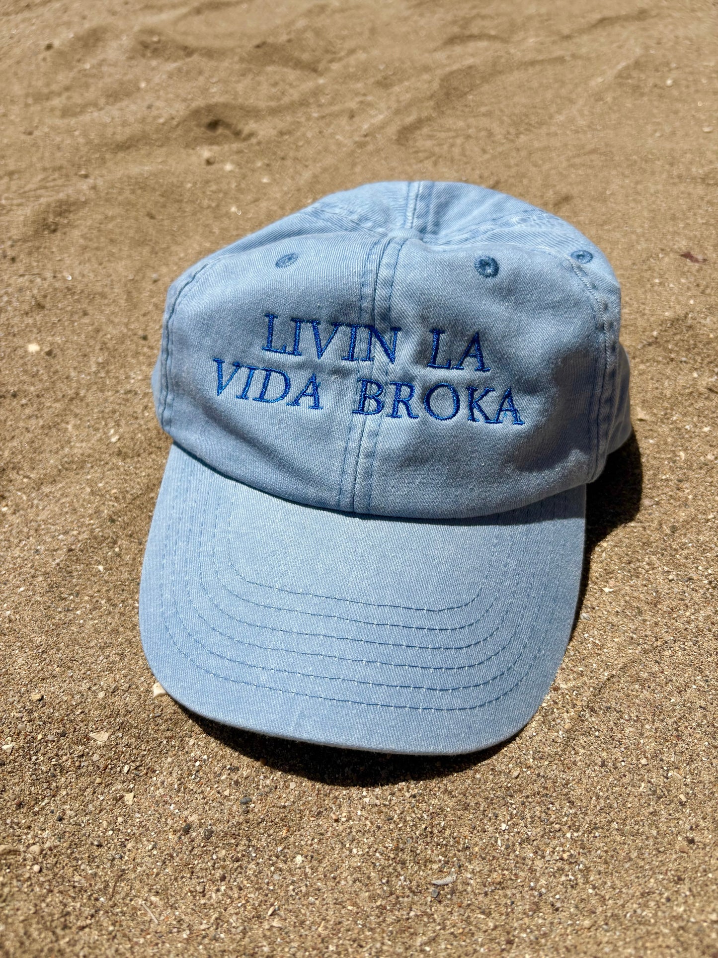 Ready to ship - Blue Livin la vida broka cap