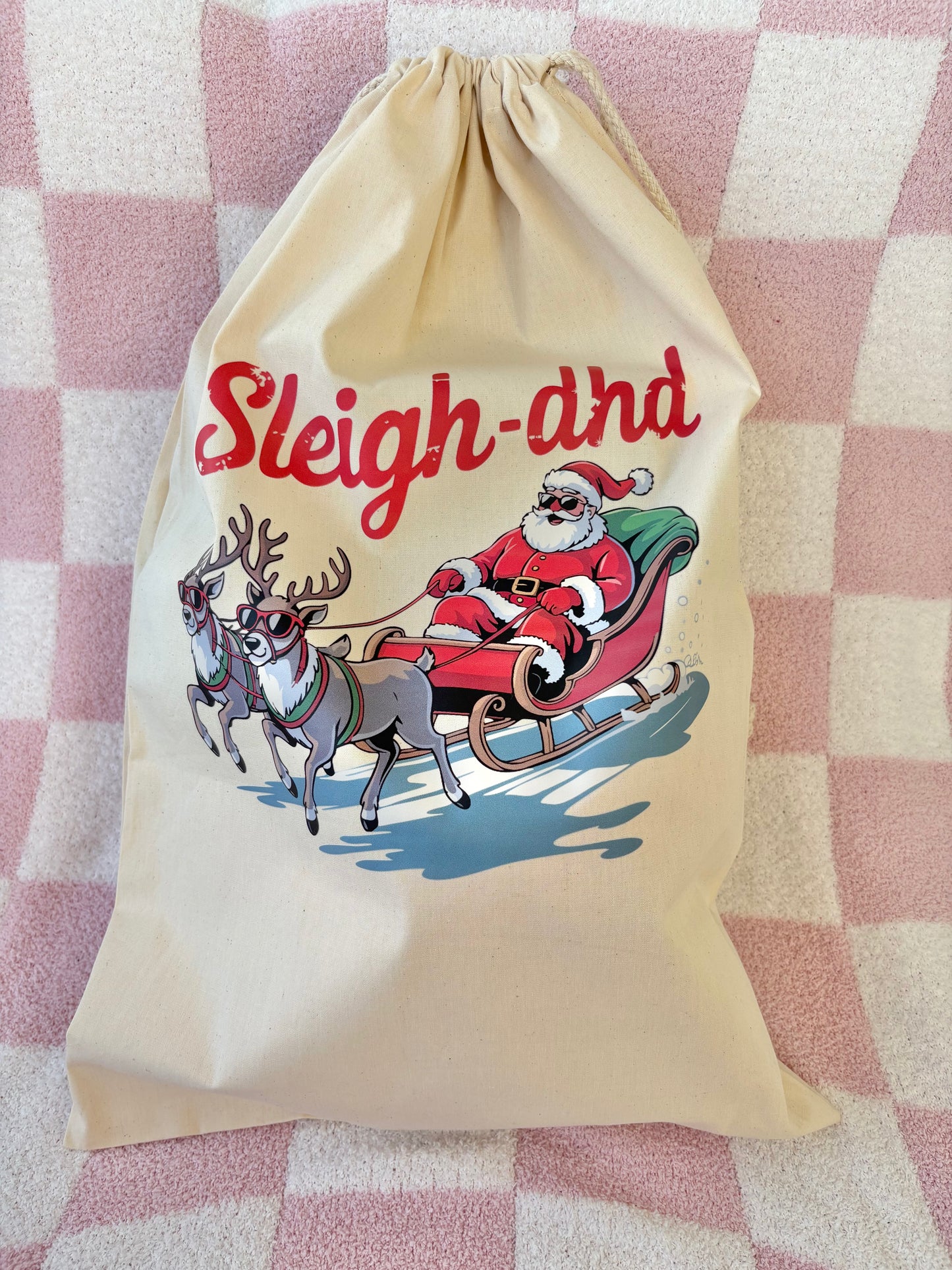 Ready to ship - Sleigh-DHD Christmas Sack