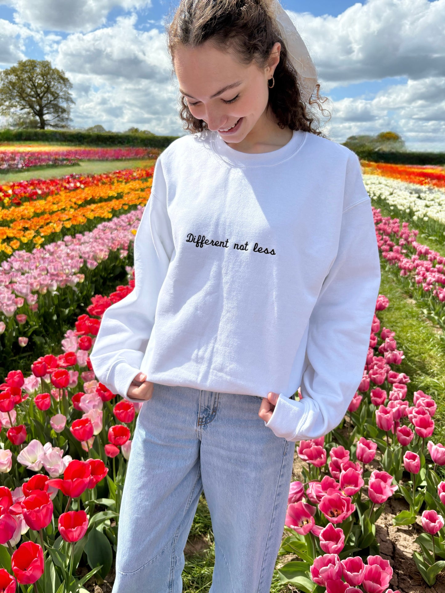 Different not less Bow sweatshirt