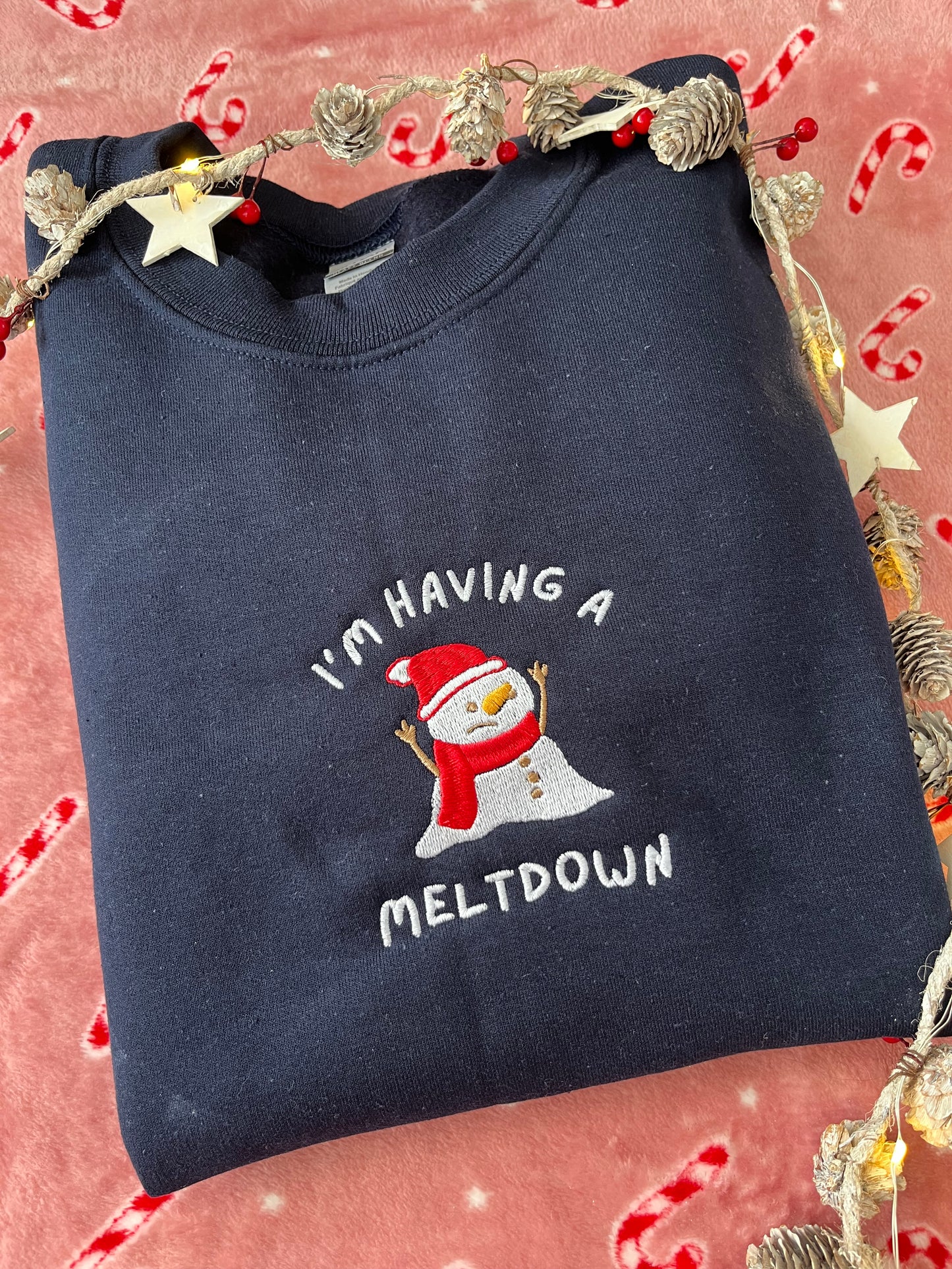 Meltdown snowman sweatshirt