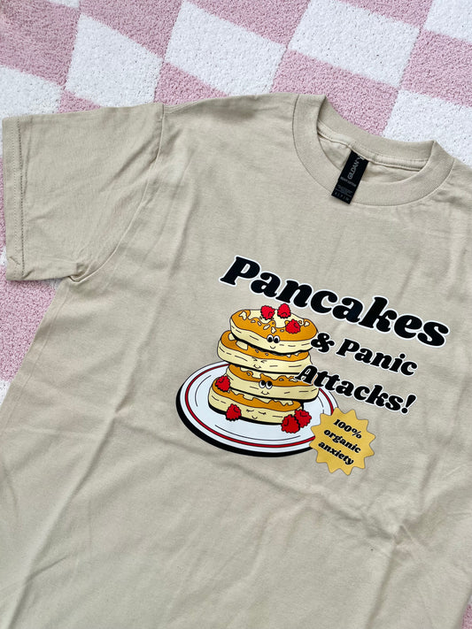 Ready to ship - Small pancakes & panic attacks tee