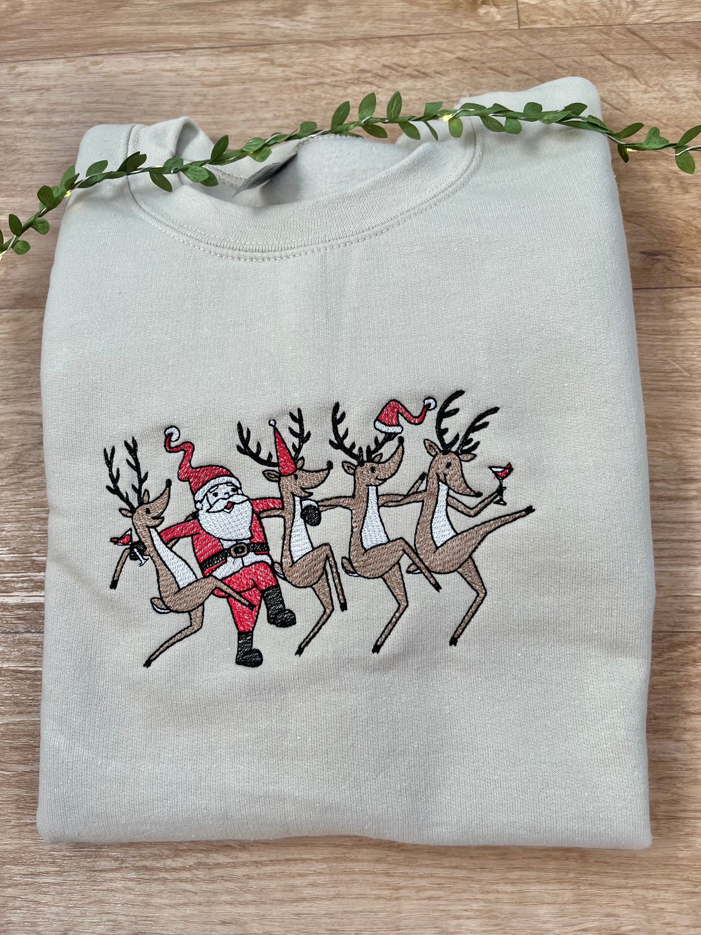 Dancing Can Can Reindeer sweatshirt