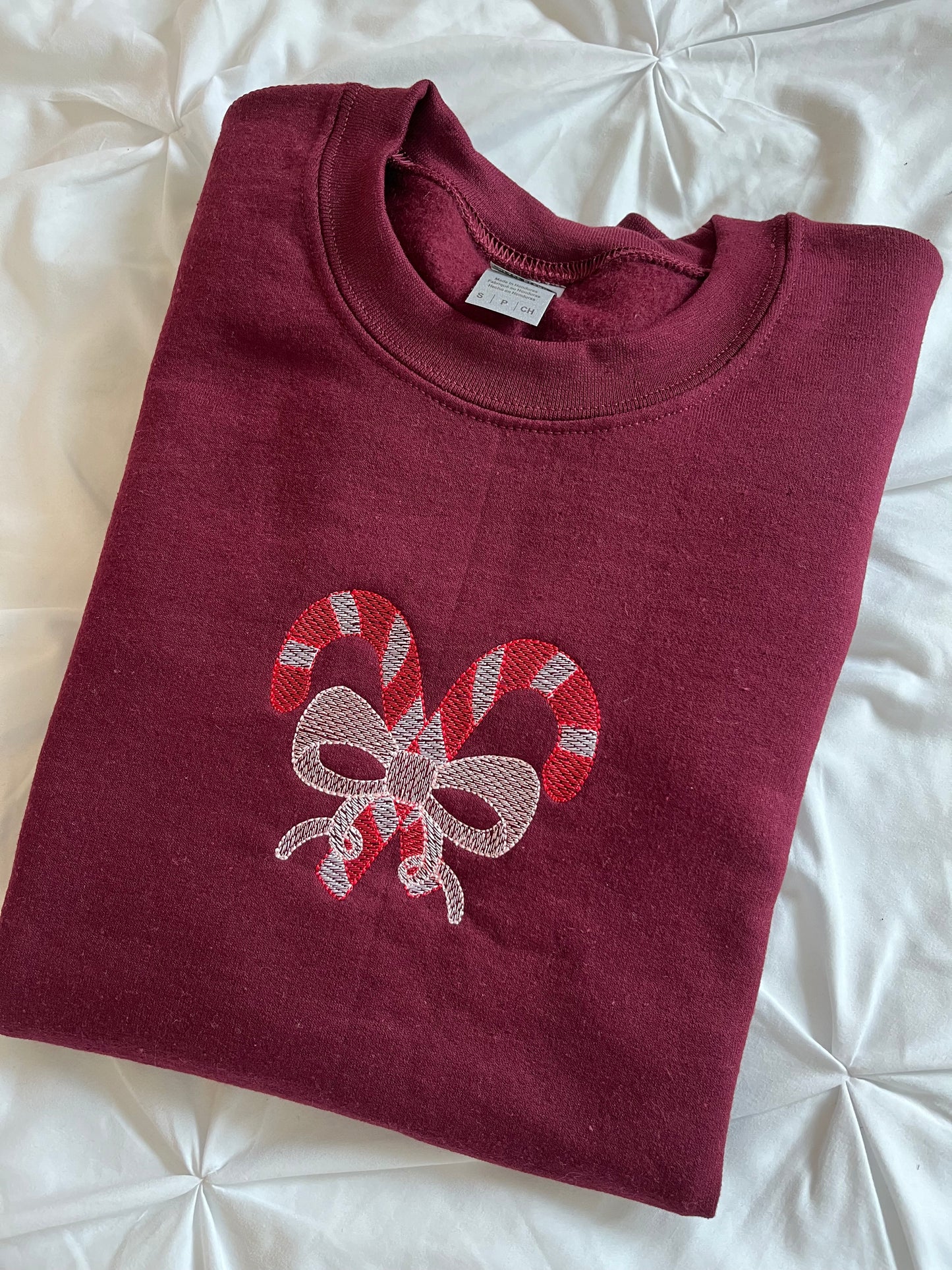 Candy Cane Bow sweatshirt