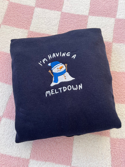 Meltdown snowman sweatshirt