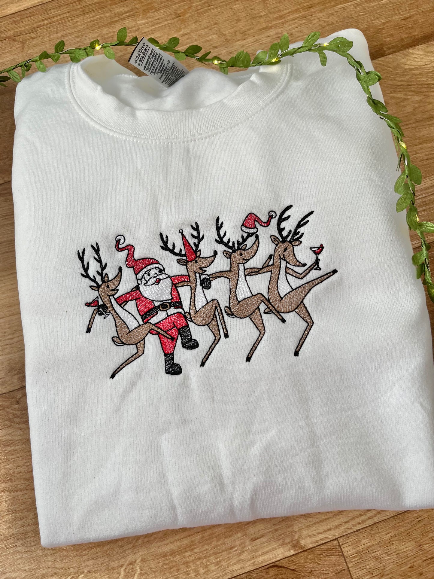 Dancing Can Can Reindeer sweatshirt