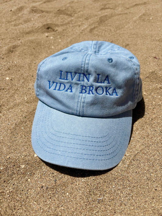 Ready to ship - Blue Livin la vida broka cap