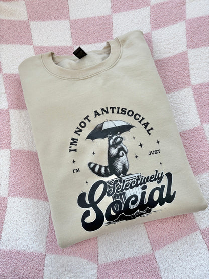 Selectively social sweatshirt