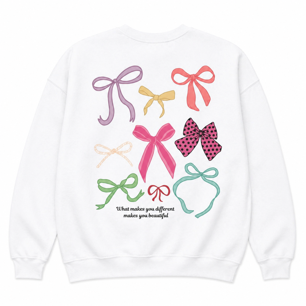 Different not less Bow sweatshirt