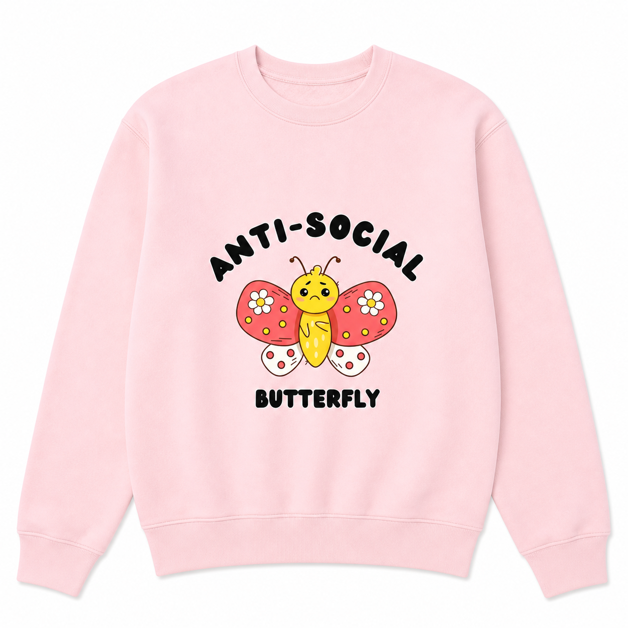 Anti-social butterfly sweatshirt