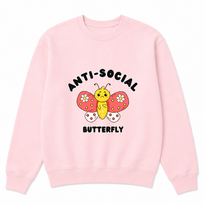 Anti-social butterfly sweatshirt