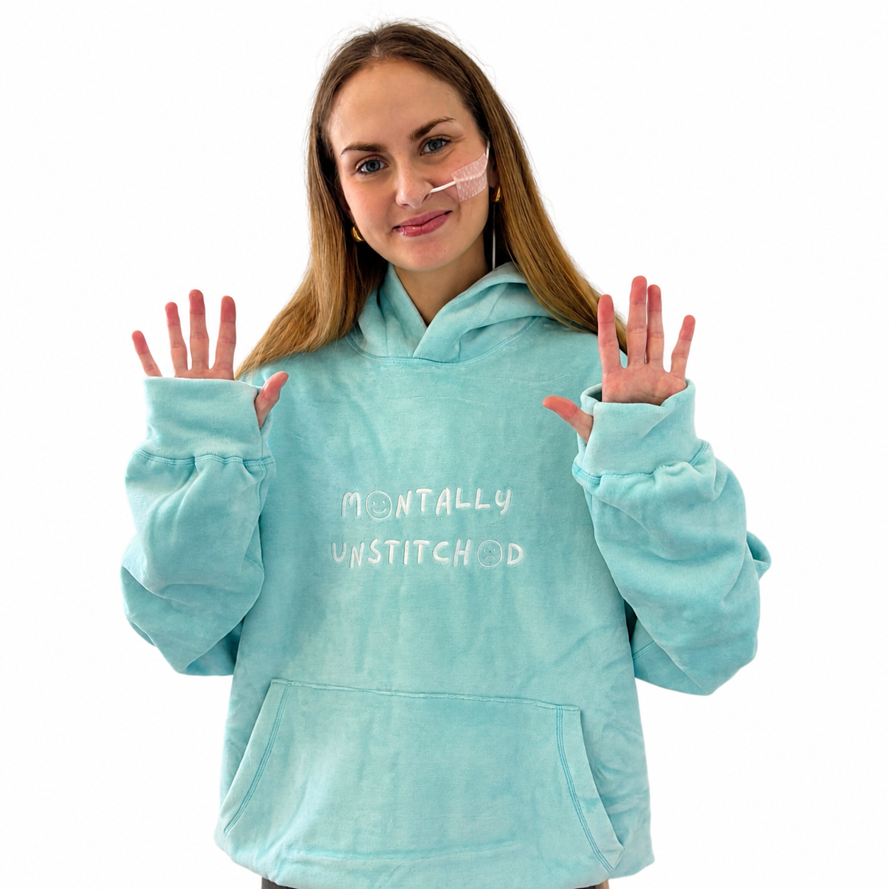 Ready to ship *** Heavyweight Anxiety Relief / Sensory Friendly Hoodie - Sky Blue