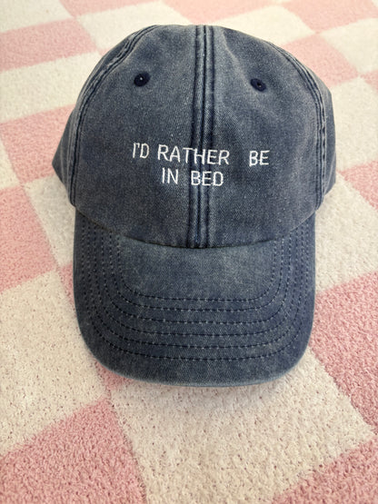 I'd rather be in bed cap